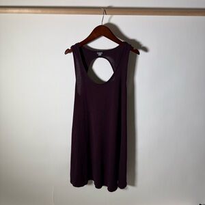 Aerie Super Soft Maroon Twist Strap Dress with Back Cut Out